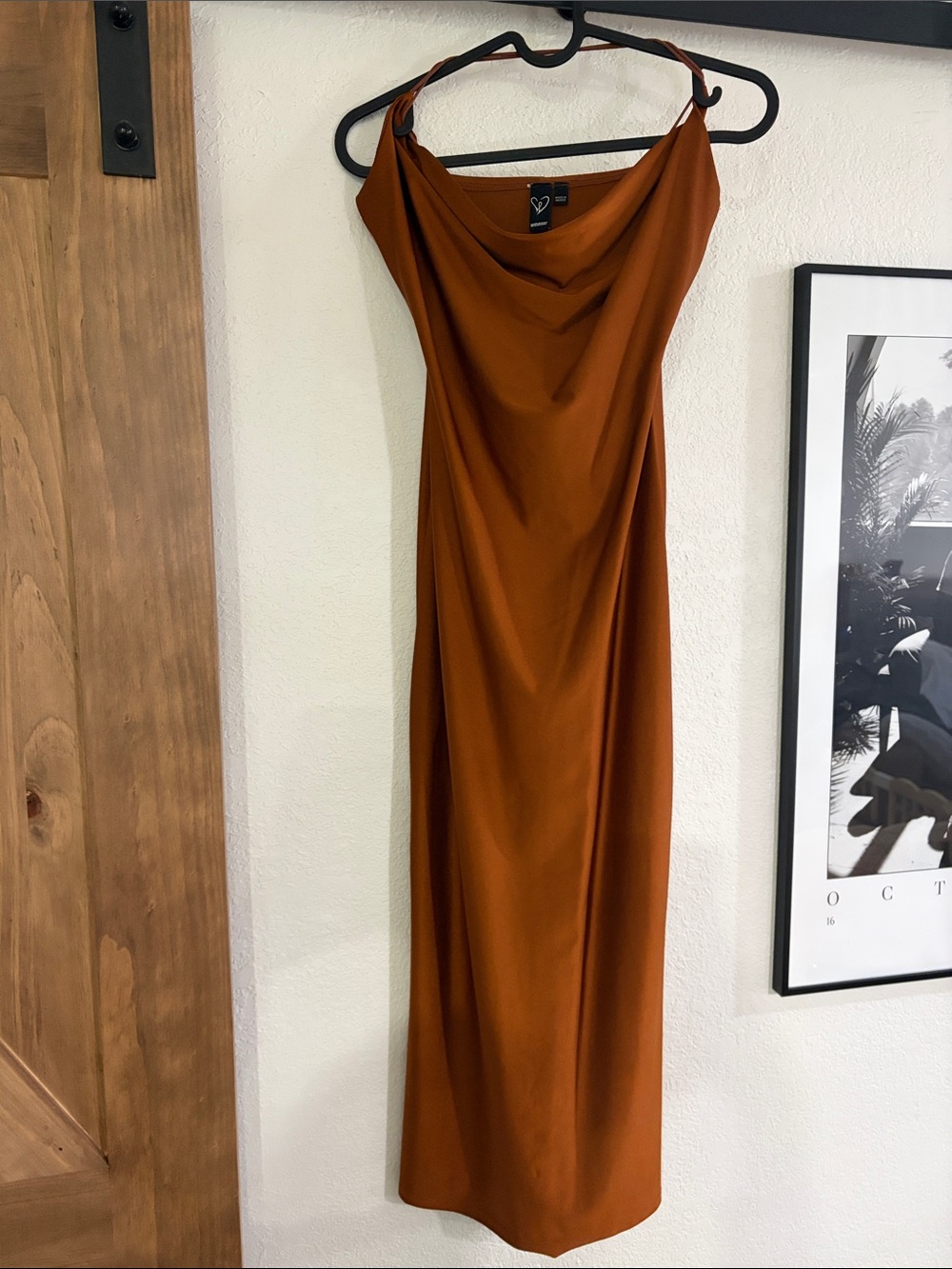 Windsor Rust Orange Midi Slip Dress